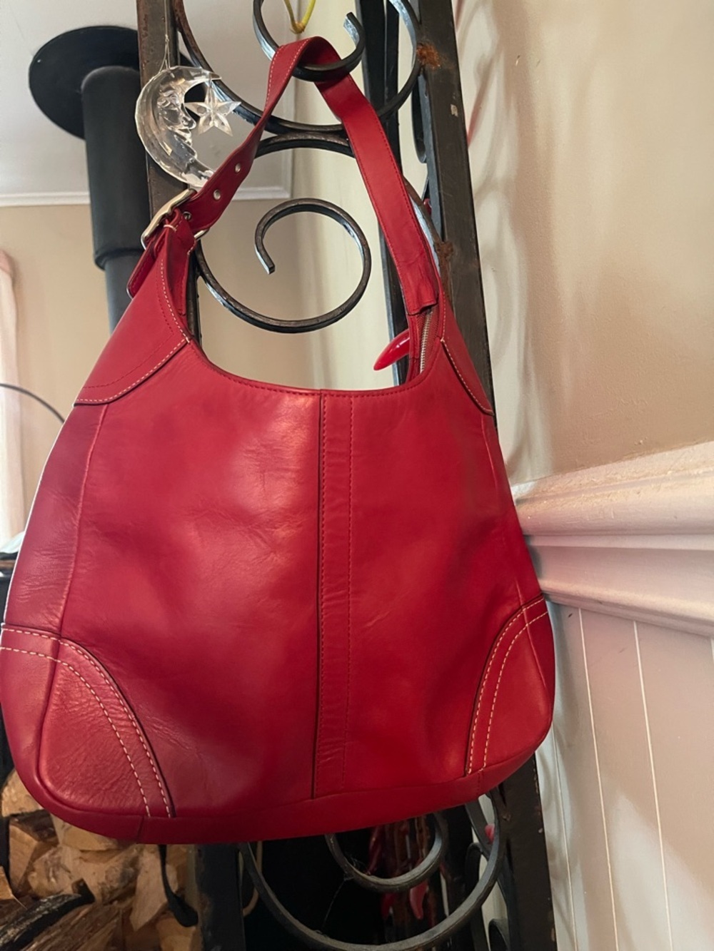 Vintage Red Coach Hampton with Tassel